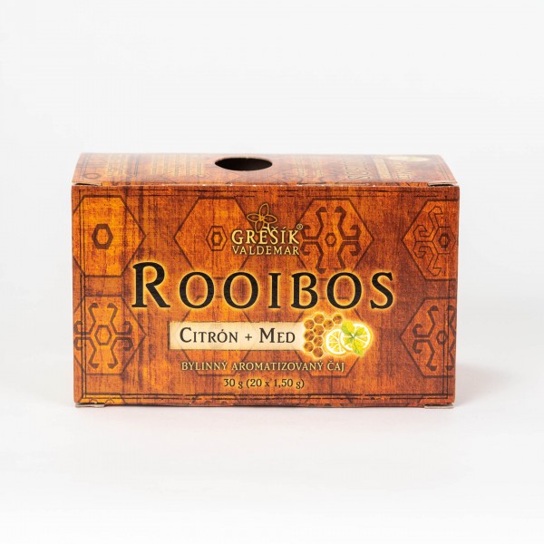 Rooibos citrón + med, 20x1,5 g