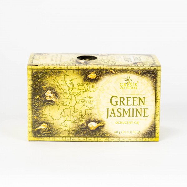 GREŠÍK ČAJ ŠTYROCH SVETADIELOV  - Zelený čaj  Green Jasmine, 20x2g